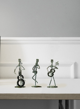 铁艺乐队音乐手ktv酒吧创意桌面装饰摆件酒柜装饰品礼物家居摆设