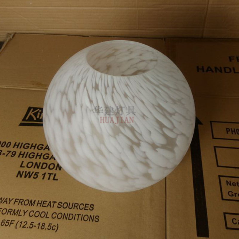 灯具配件;单口圆球玻璃吊灯灯罩 圆球形台灯吸顶灯饰单口灯罩