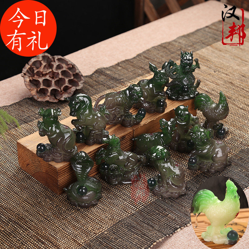 创意12十二生肖变色茶宠摆件茶台茶玩茶盘桌茶道茶具配件饰品摆设