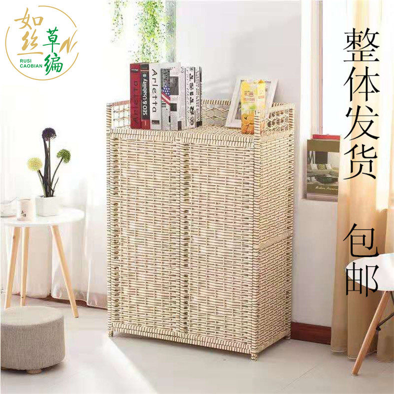 如丝简易鞋柜鞋架多层编织容量收纳门尘阳台济型