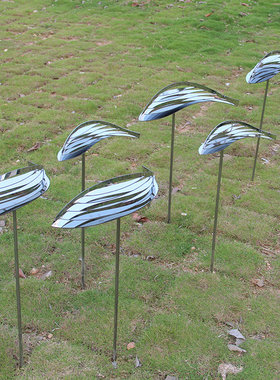 招财抽象小鱼镂广场空金属鱼园林户外水池装饰雕塑