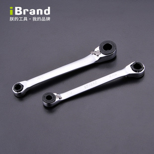 进口两用螺丝刀多功能短型棘轮迷你小型双向快速双头6.3扳手六角