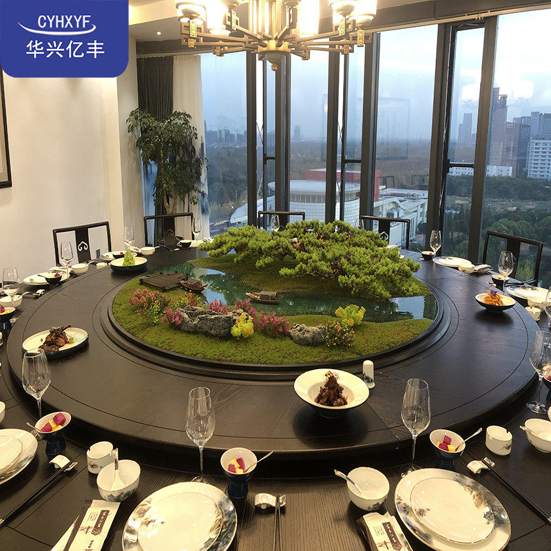 酒店大圆桌装饰摆件创意餐桌花摆花装饰品高端中间转盘微景观摆台,家居饰品,仿真花/假花,淘宝优惠券,粉丝福利购,淘宝优惠卷