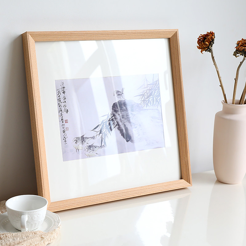 正方形相框挂墙画框装裱4040水墨国画实M木简约外框定制任意尺,家居饰品,相框/画框,淘宝优惠券,粉丝福利购,淘宝优惠卷