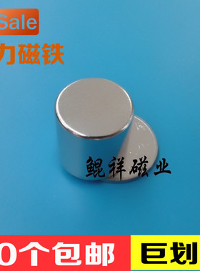 稀土永磁王 磁铁 圆形D20X20mm 钕铁硼 吸铁石 磁钢 强磁20*20mm