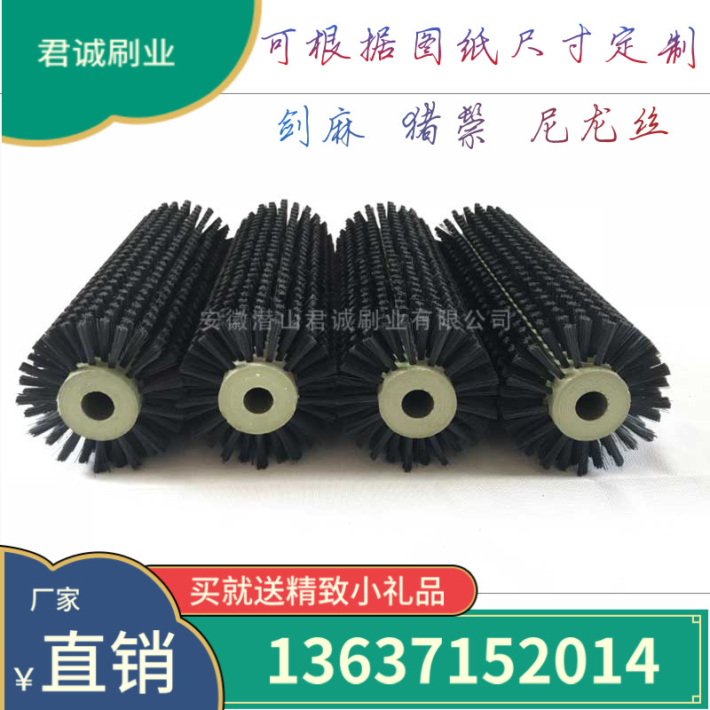 定做尼龙毛刷辊工业刷辊s小毛刷滚筒 玻璃清洗机刷辊 果蔬清洗毛