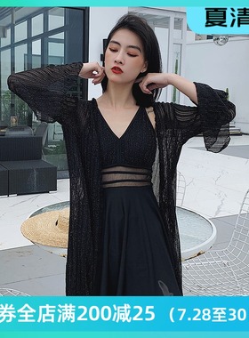 大码泳衣女泡温泉胖mm遮肚显瘦遮肉C保守连体裙仙女范2021新款泳