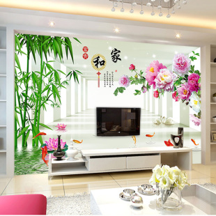 18d电视背景墙纸壁纸影视墙布35dD简约现代立体大气装饰客厅壁画8