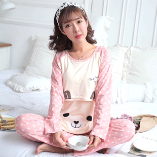 月子服10月份产后哺乳产妇住院夏天孕G妇睡衣春秋冬季纯棉夏季薄