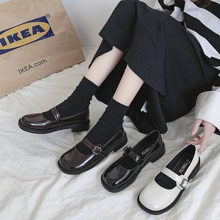 合唱Z表演出鞋 初中生小学生白黑色小皮鞋 舞台朗诵校服礼仪公主鞋