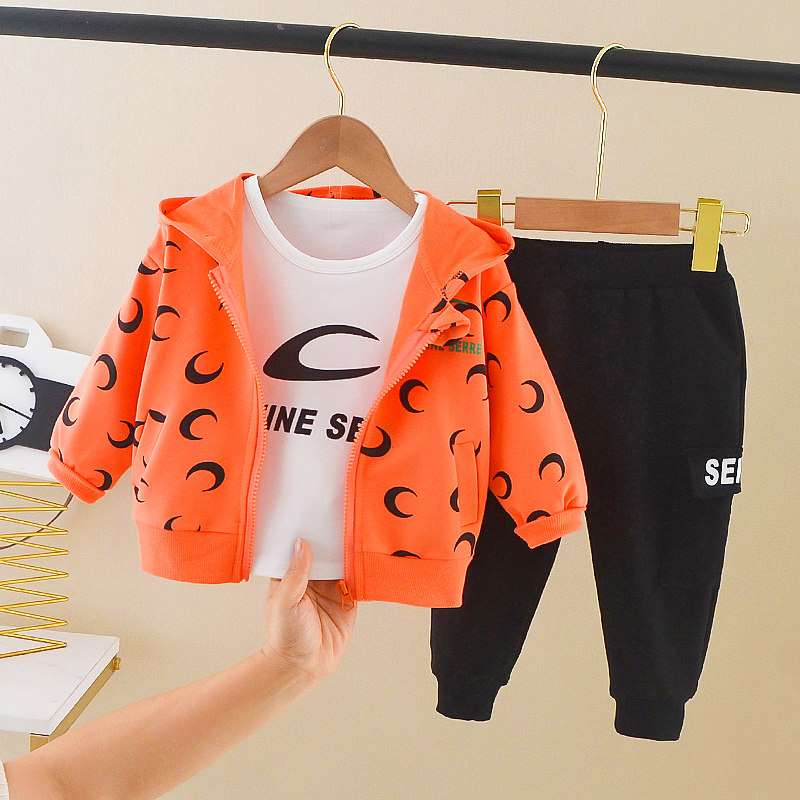 2021男童春秋新款三件套儿童套装宝宝帅气男孩春季童装1一2-3-4岁