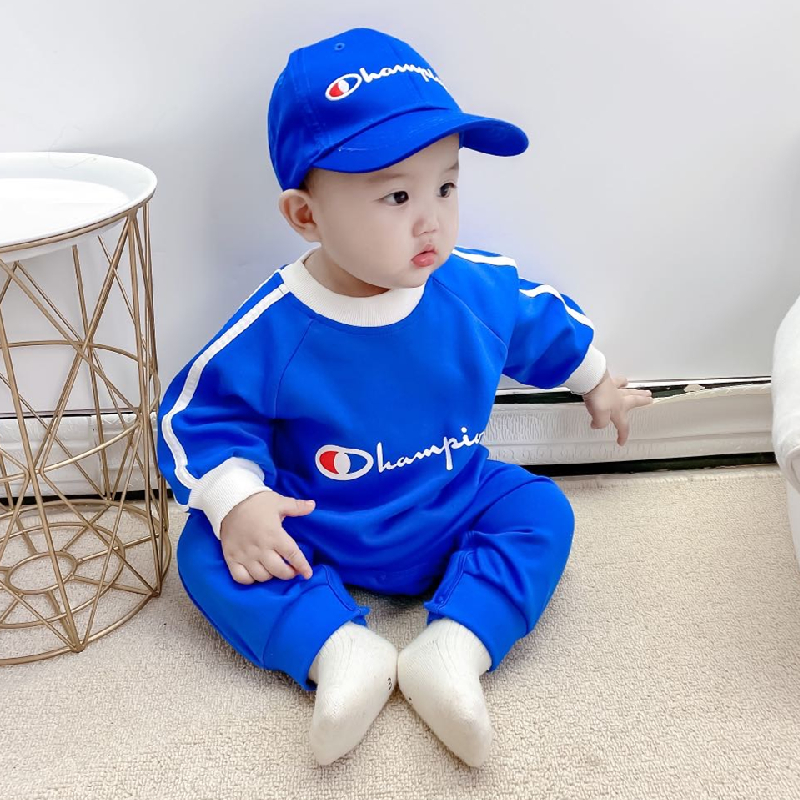 超洋气婴儿衣服纯棉长袖哈衣卫衣棒球连体男宝宝帅气爬爬服春秋装