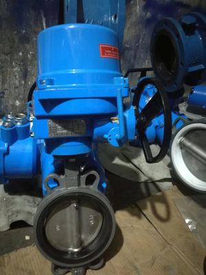 电动防爆蝶阀 D971X-16Q 防爆执行器电动阀门 带手轮 80 100 150