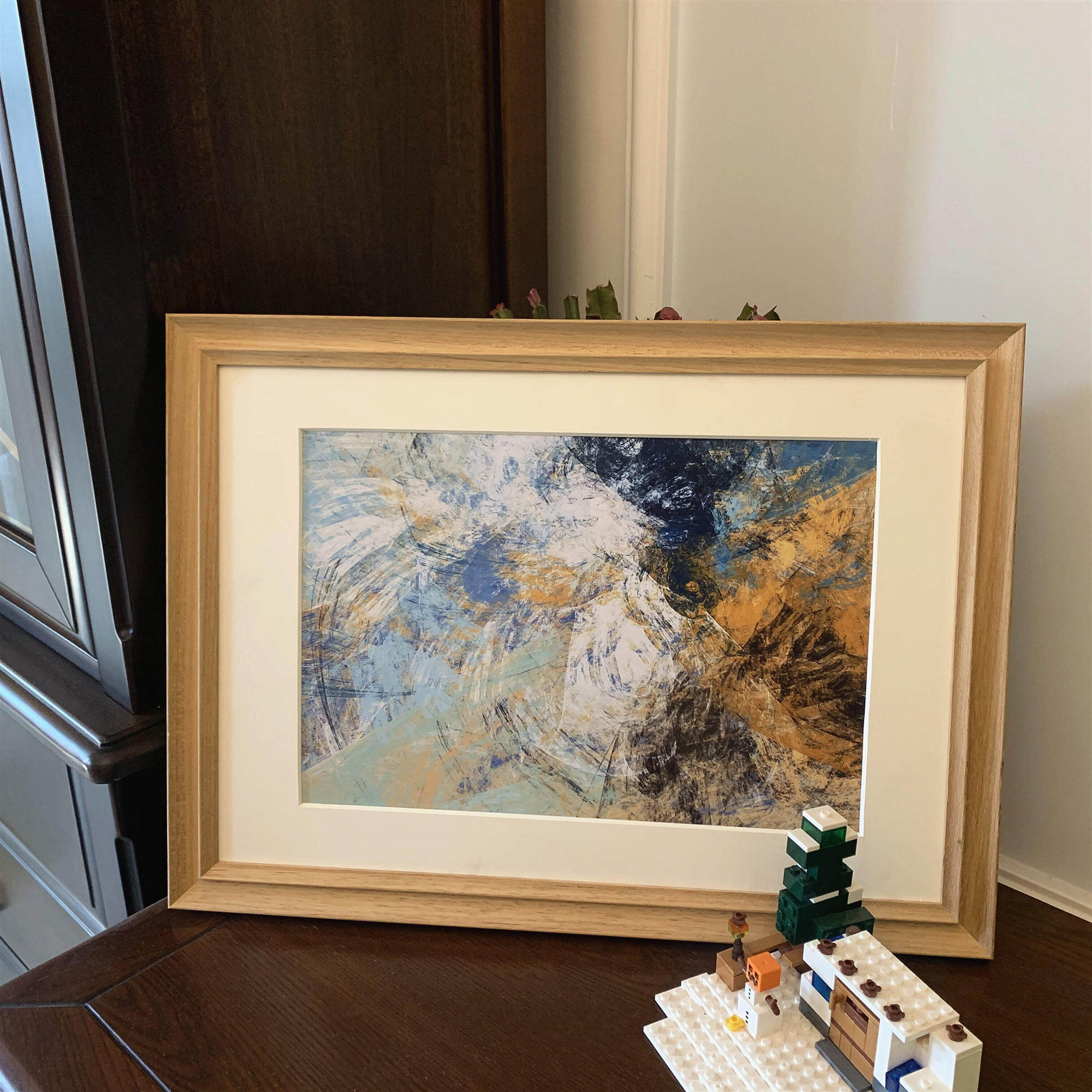 a4画框装裱实木j定制原木色框8开卡纸版画素描裱框简约A3相框挂墙