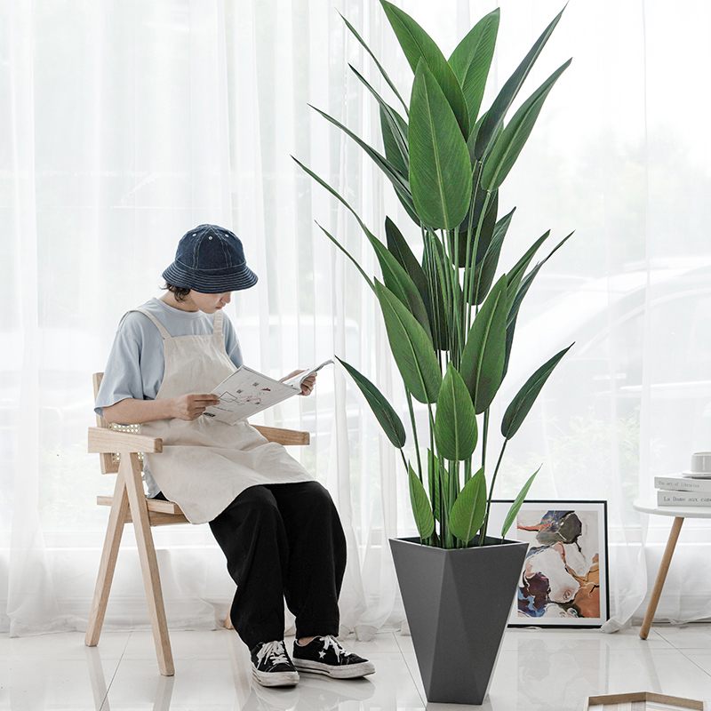 仿真植物美d人蕉北欧风绿植大型盆栽客厅室内落地摆件装饰盆景假