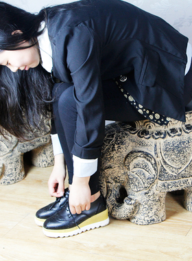 大象换鞋凳招财创意客厅大象凳子中式乔迁礼品落地摆件坐凳花盆墩