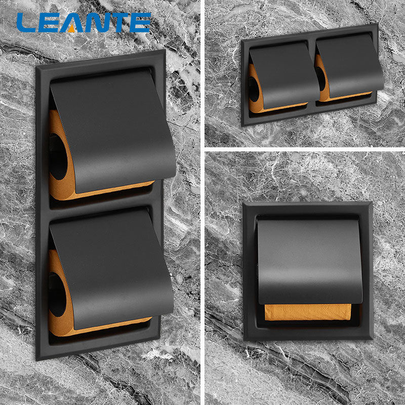 酒店暗装纸巾架入墙式纸巾盒w304不锈钢嵌入厕纸架卫生间双卷纸架