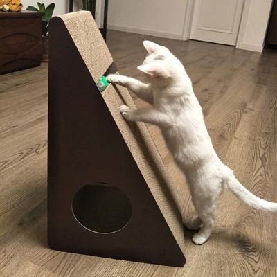 猫抓板猫窝瓦楞纸猫抓板柱不掉屑立式逗猫玩具磨爪防猫抓猫咪用品