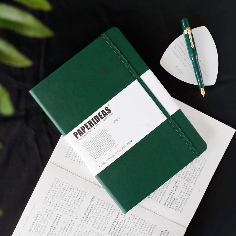 B5页码硬面绑带本点阵方格横线空白本简约商务办公笔记本读书笔记