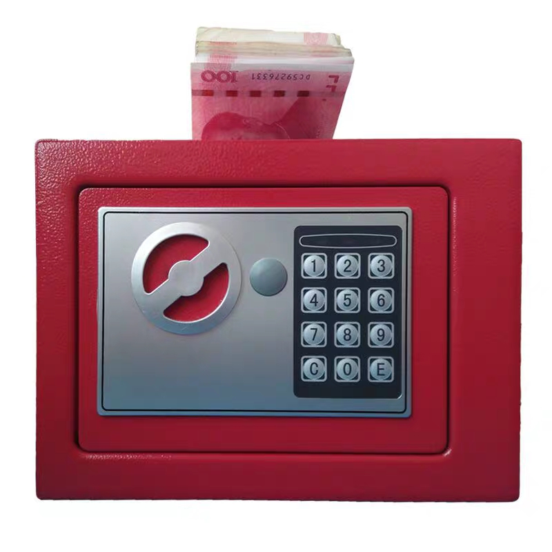 保险柜家用小型20/25cm保险箱办公入墙保管箱密码带锁投币存钱罐