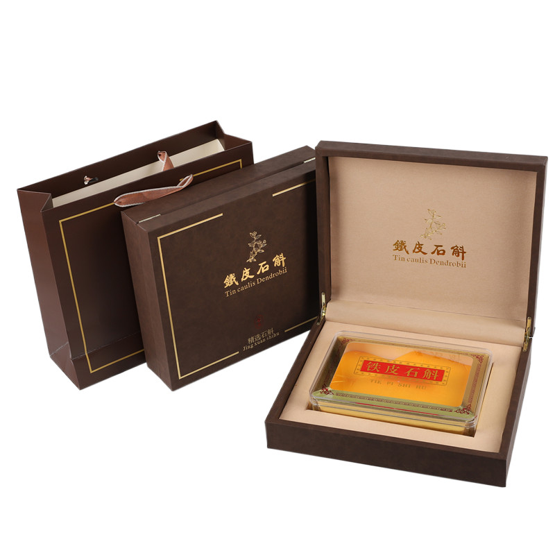 铁皮石斛包装盒礼盒霍山石斛粉瓶礼品盒空盒子