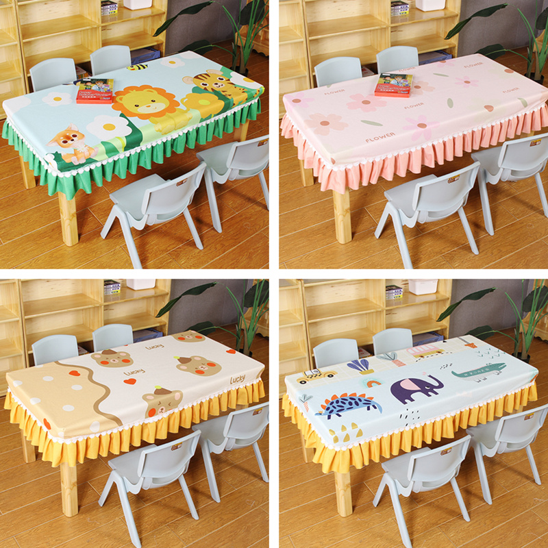 升级款印花幼儿园桌布布艺学生课桌罩画画桌罩茶几台布防水