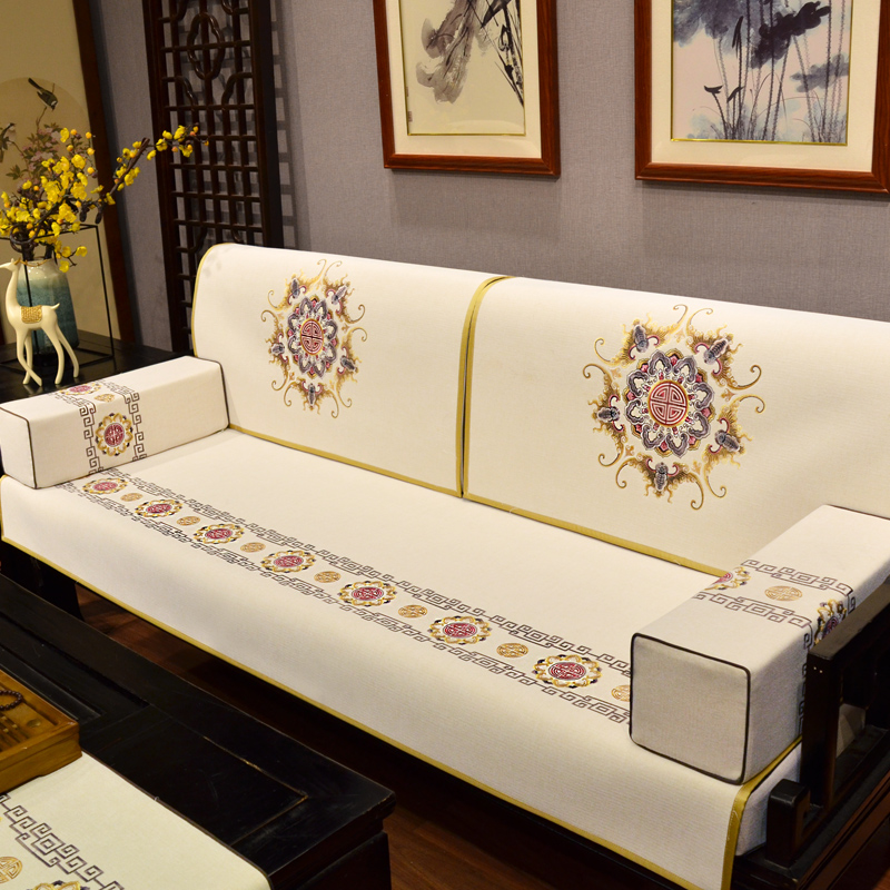 中国风中式沙发巾靠背巾客厅沙发套罩全包布艺四季通用全盖布定制