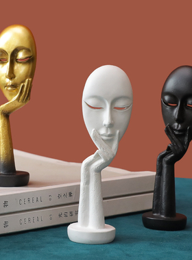 创意人脸造型艺术花瓶迷你造型风格家居装饰摆件客厅样板间工艺品