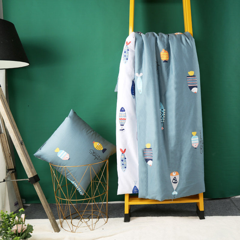 全棉抱枕被子两用可拆洗办公室午睡被学生儿童车载小被子秋冬被,居家布艺,抱枕被,淘宝优惠券,粉丝福利购,淘宝优惠卷