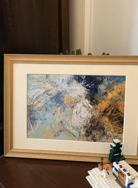 a4画框装裱实木定制原木色框8A开卡纸版画素描裱框简约A3相框挂墙