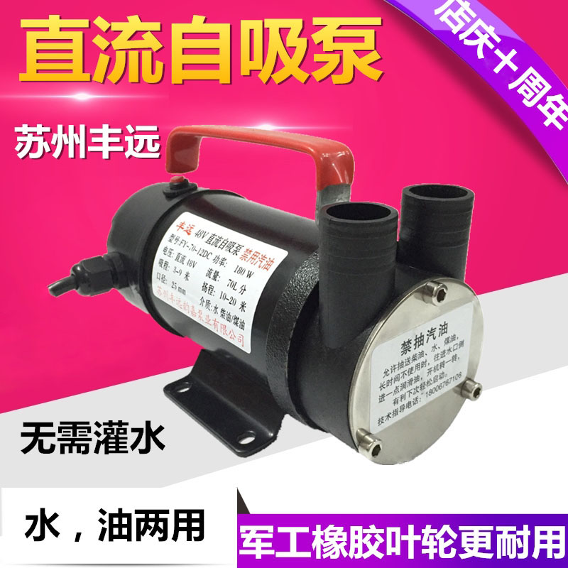 220V12V24V48V60V交直流自吸电瓶车家用农用小型抽吸水机自吸油泵