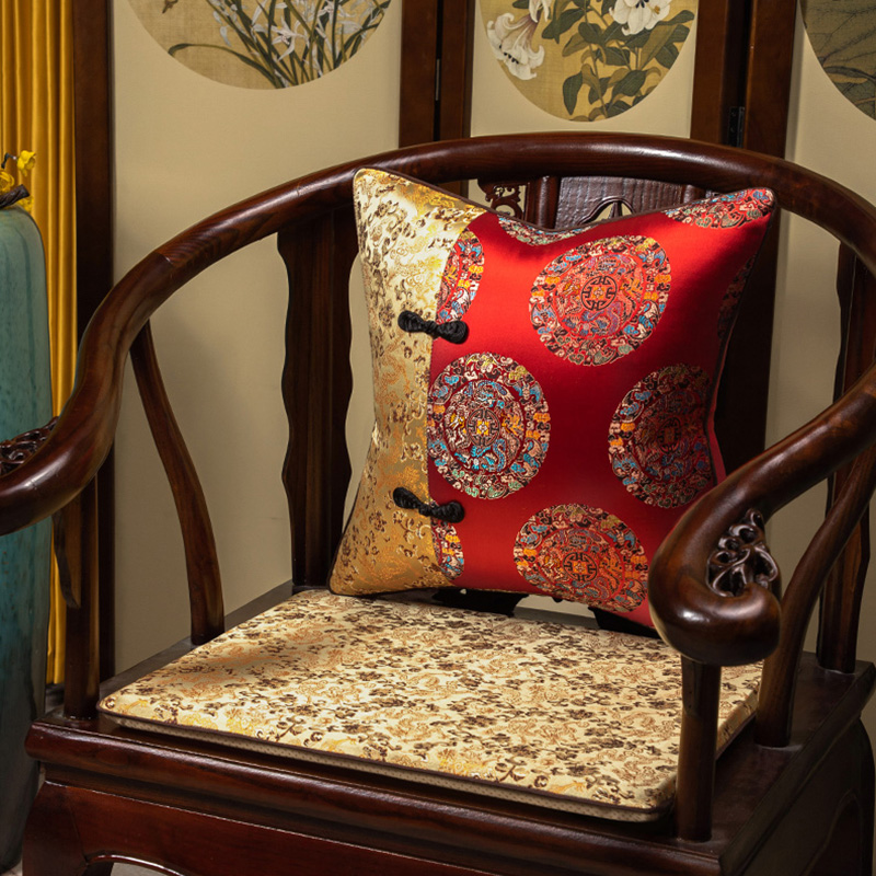 中式椅子坐d垫红木沙发垫餐椅乳胶垫实木家具圈椅垫茶凳垫座垫定