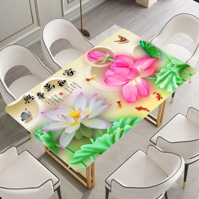 无味家用餐桌垫PVC桌布防水防油防烫免洗软玻璃茶几垫长方形台布