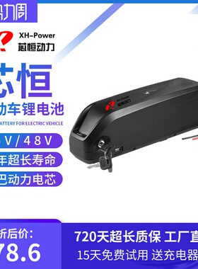 电动车锂电池48V海龙一号2型36V锂电池12AH15ah山地车改装锂电池
