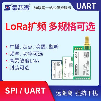 新一代低功耗小体积LORA模块433无线串口收发模块SX1276/SX1278