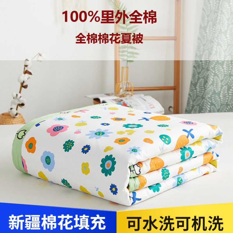 里外全棉棉花夏凉被空调被夏季可水洗机洗薄被子纯棉被芯2米1.5床,床上用品,棉花被,淘宝优惠券,粉丝福利购,淘宝优惠卷