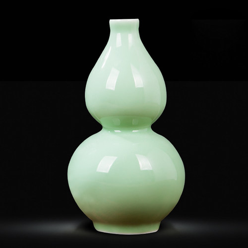 现代影青瓶客厅插器小瓷瓶博古架装饰品家居摆设