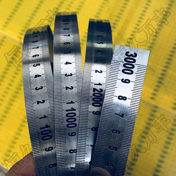 3米倒叙钢尺条软尺子反向钢板尺机台配套刻度尺19/05直销恒久万丰图片
