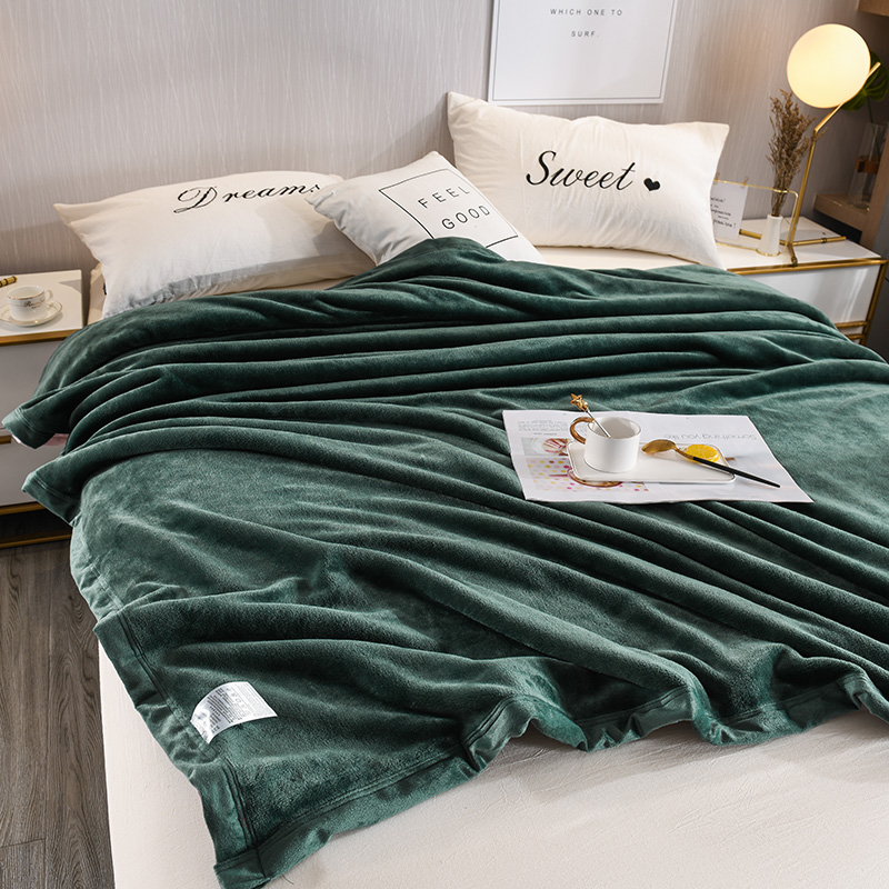 毛毯被子保暖珊瑚绒床单小午睡毯子法兰绒办公室冬季单人学生宿舍