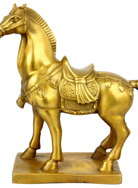 厚德居 铜马摆件马到成功工艺品摆设家居装饰品 铜唐马摆件 铜马