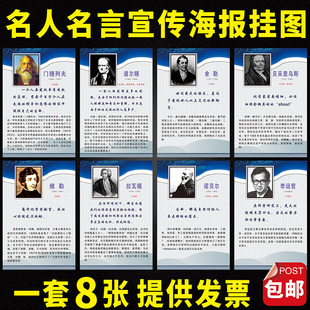 化学家名名言挂图李远哲门捷列夫拉瓦锡肖像画墙挂图