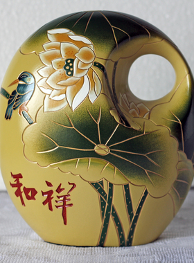 客厅电视柜玄关博古架隔断瓷器摆件中式精品手工艺品结婚乔迁礼品