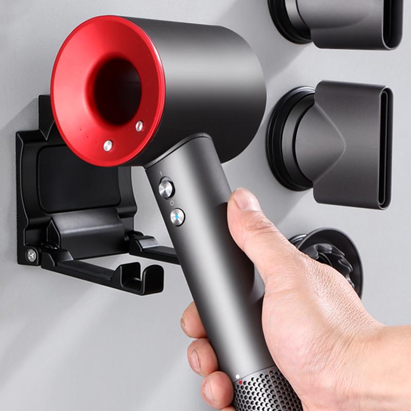 适用戴森吹风机架子免打孔浴室置物架收纳挂架卫R生间放电吹风支