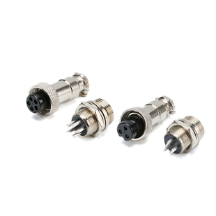 12mm航空插头插座公母座GX12-2芯-3芯-4芯-5芯-6芯电缆连接器接头