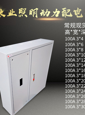 正品致业白色空气开关配电箱C45100A3*20位控制箱强电箱铁布线箱