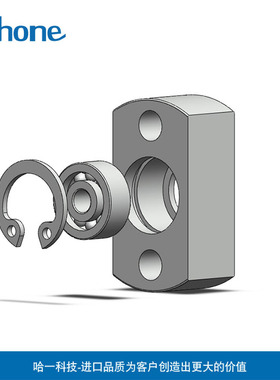 切边法兰轴承座固定座BFC01孔径20紧凑型BGTAB KBF卧式带座轴承
