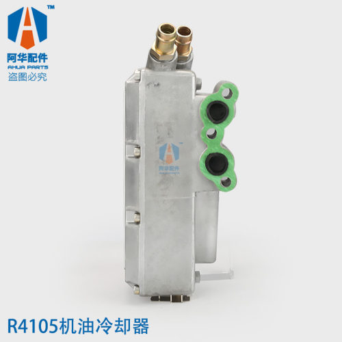 潍坊潍柴柴油机机油冷却器R4105ZD机油散热器50KW发电机组水泥罐