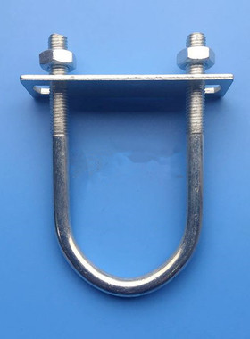 铁镀锌U字螺栓U型卡箍固定半圆管卡抱箍M8*22 35 42 48 60 110mm