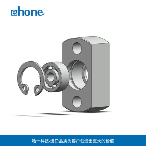 切边法兰轴承座固定座BFC01孔径20紧凑型BGTAB KBF卧式带座轴承