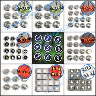 通力电梯按钮kds300/50圆形数字外呼不锈钢巨人通力按钮贴片/字片